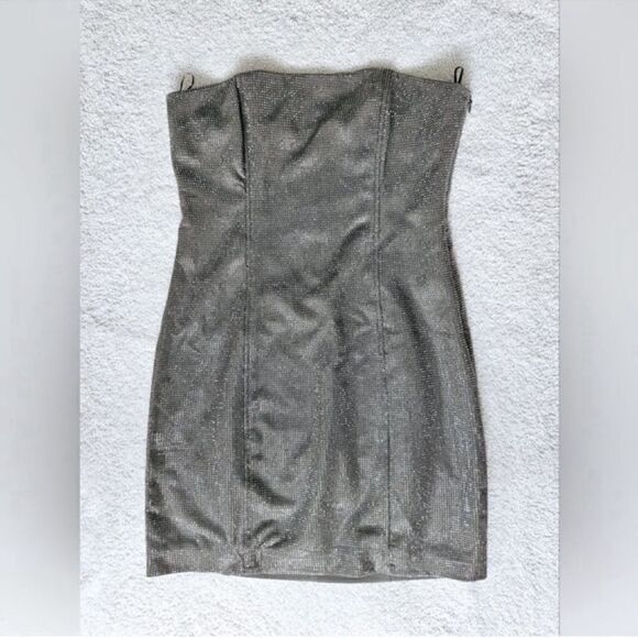Zara Rhinestone Mini Body con Tan/Brown
Dress (Size Small) - Picture 4 of 8